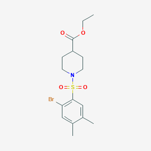 Ethyl 1-(2-bromo-4,5-dimethylbenzenesulfonyl)piperidine-4-carboxylate