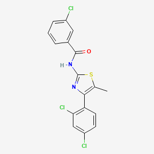 3-chloro-N-[4-(2,4-dichlorophenyl)-5-methyl-1,3-thiazol-2-yl]benzamide