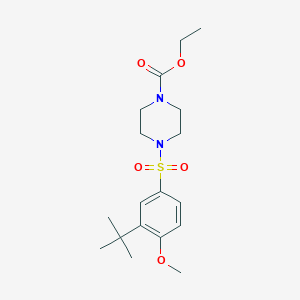 Ethyl 4-{[3-(tert-butyl)-4-methoxyphenyl]sulfonyl}piperazinecarboxylate