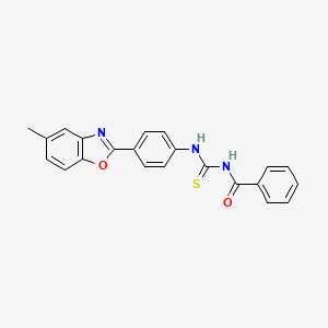 N-{[4-(5-methyl-1,3-benzoxazol-2-yl)phenyl]carbamothioyl}benzamide