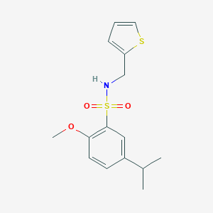 {[2-Methoxy-5-(methylethyl)phenyl]sulfonyl}(2-thienylmethyl)amine