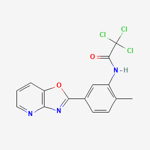 2,2,2-trichloro-N-(2-methyl-5-[1,3]oxazolo[4,5-b]pyridin-2-ylphenyl)acetamide