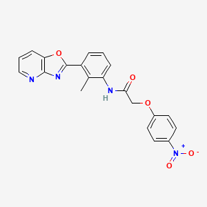 N-[2-methyl-3-([1,3]oxazolo[4,5-b]pyridin-2-yl)phenyl]-2-(4-nitrophenoxy)acetamide