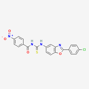 N-({[2-(4-chlorophenyl)-1,3-benzoxazol-5-yl]amino}carbonothioyl)-4-nitrobenzamide