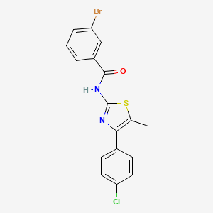 3-bromo-N-[4-(4-chlorophenyl)-5-methyl-1,3-thiazol-2-yl]benzamide