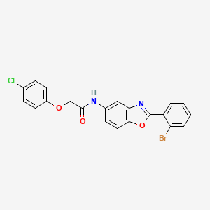 N-[2-(2-bromophenyl)-1,3-benzoxazol-5-yl]-2-(4-chlorophenoxy)acetamide