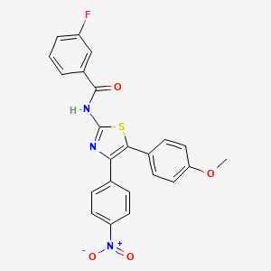 3-fluoro-N-[5-(4-methoxyphenyl)-4-(4-nitrophenyl)-1,3-thiazol-2-yl]benzamide