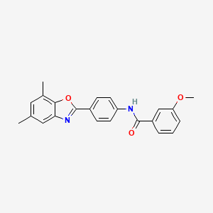 N-[4-(5,7-dimethyl-1,3-benzoxazol-2-yl)phenyl]-3-methoxybenzamide