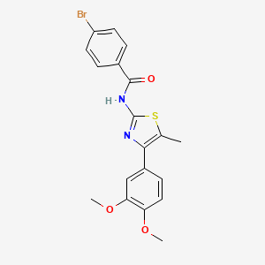 4-bromo-N-[4-(3,4-dimethoxyphenyl)-5-methyl-1,3-thiazol-2-yl]benzamide