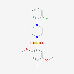 1-(2-chlorophenyl)-4-[(2,5-dimethoxy-4-methylphenyl)sulfonyl]piperazine