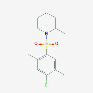 molecular formula C14H20ClNO2S B369282 1-[(4-Chloro-2,5-dimethylphenyl)sulfonyl]-2-methylpiperidine CAS No. 669708-01-4