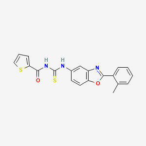 N-{[2-(2-methylphenyl)-1,3-benzoxazol-5-yl]carbamothioyl}thiophene-2-carboxamide