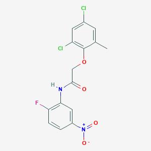 2-(2,4-dichloro-6-methylphenoxy)-N-(2-fluoro-5-nitrophenyl)acetamide