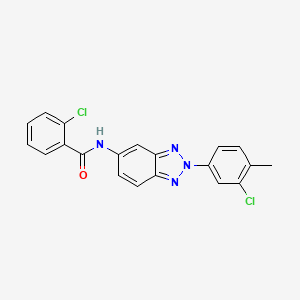 2-chloro-N-[2-(3-chloro-4-methylphenyl)-2H-1,2,3-benzotriazol-5-yl]benzamide