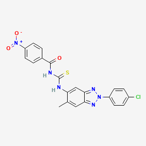 N-{[2-(4-chlorophenyl)-6-methyl-2H-benzotriazol-5-yl]carbamothioyl}-4-nitrobenzamide