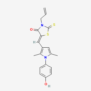 3-allyl-5-{[1-(4-hydroxyphenyl)-2,5-dimethyl-1H-pyrrol-3-yl]methylene}-2-thioxo-1,3-thiazolidin-4-one