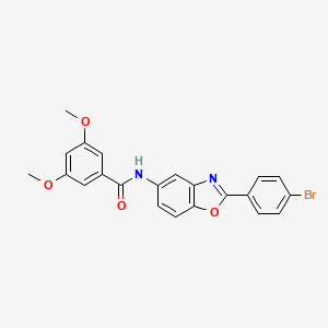 N-[2-(4-bromophenyl)-1,3-benzoxazol-5-yl]-3,5-dimethoxybenzamide