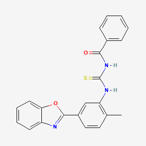 N-({[5-(1,3-benzoxazol-2-yl)-2-methylphenyl]amino}carbonothioyl)benzamide