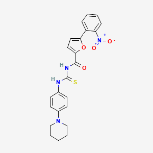 5-(2-nitrophenyl)-N-{[4-(piperidin-1-yl)phenyl]carbamothioyl}furan-2-carboxamide