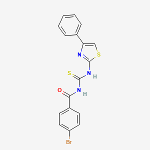 4-bromo-N-[(4-phenyl-1,3-thiazol-2-yl)carbamothioyl]benzamide