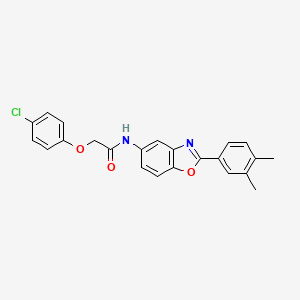 2-(4-chlorophenoxy)-N-[2-(3,4-dimethylphenyl)-1,3-benzoxazol-5-yl]acetamide