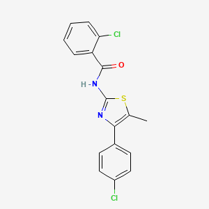 2-chloro-N-[4-(4-chlorophenyl)-5-methyl-1,3-thiazol-2-yl]benzamide