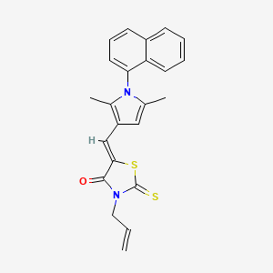 (5Z)-5-{[2,5-dimethyl-1-(naphthalen-1-yl)-1H-pyrrol-3-yl]methylidene}-3-(prop-2-en-1-yl)-2-thioxo-1,3-thiazolidin-4-one