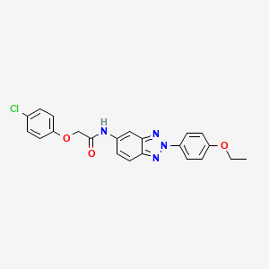 2-(4-chlorophenoxy)-N-[2-(4-ethoxyphenyl)-2H-1,2,3-benzotriazol-5-yl]acetamide