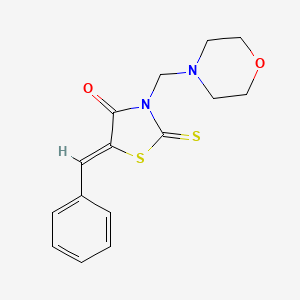 (5Z)-5-benzylidene-3-(morpholin-4-ylmethyl)-2-sulfanylidene-1,3-thiazolidin-4-one