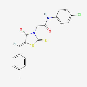 N-(4-chlorophenyl)-2-[5-(4-methylbenzylidene)-4-oxo-2-thioxo-1,3-thiazolidin-3-yl]acetamide