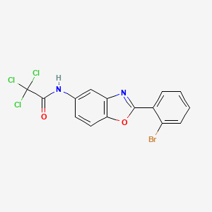 N-[2-(2-bromophenyl)-1,3-benzoxazol-5-yl]-2,2,2-trichloroacetamide