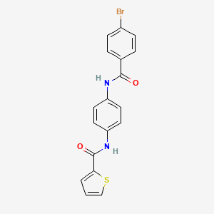 N-[4-(4-BROMOBENZAMIDO)PHENYL]THIOPHENE-2-CARBOXAMIDE