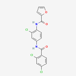 N-[2-chloro-4-[(2,4-dichlorobenzoyl)amino]phenyl]furan-2-carboxamide