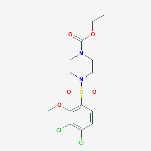 Piperazine-1-carboxylic acid, 4-(3,4-dichloro-2-methoxybenzenesulfonyl)-, ethyl ester