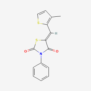 5-[(3-methyl-2-thienyl)methylene]-3-phenyl-1,3-thiazolidine-2,4-dione