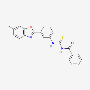 N-{[3-(6-methyl-1,3-benzoxazol-2-yl)phenyl]carbamothioyl}benzamide