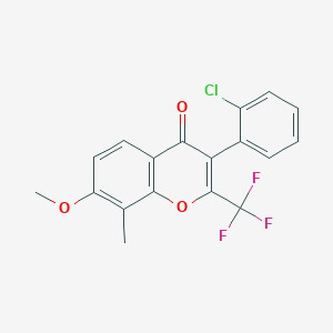 3-(2-chlorophenyl)-7-methoxy-8-methyl-2-(trifluoromethyl)-4H-chromen-4-one