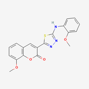 8-methoxy-3-{5-[(2-methoxyphenyl)amino]-1,3,4-thiadiazol-2-yl}-2H-chromen-2-one