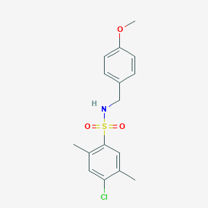 4-chloro-N-[(4-methoxyphenyl)methyl]-2,5-dimethylbenzenesulfonamide