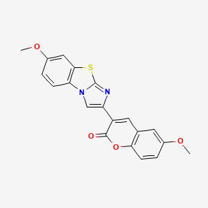 6-Methoxy-3-(6-methoxyimidazo[2,1-b][1,3]benzothiazol-2-yl)chromen-2-one