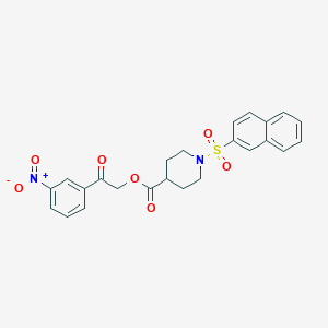 2-(3-nitrophenyl)-2-oxoethyl 1-(2-naphthylsulfonyl)-4-piperidinecarboxylate