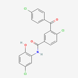 4-Chloro-N-(5-chloro-2-hydroxyphenyl)-3-(4-chlorobenzoyl)benzamide