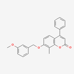 7-((3-methoxybenzyl)oxy)-8-methyl-4-phenyl-2H-chromen-2-one