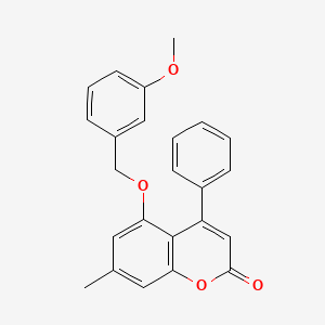 molecular formula C24H20O4 B3693345 5-[(3-methoxybenzyl)oxy]-7-methyl-4-phenyl-2H-chromen-2-one 