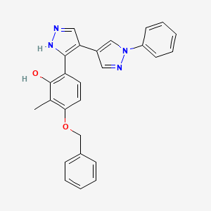 2-methyl-3-phenylmethoxy-6-[4-(1-phenylpyrazol-4-yl)-1H-pyrazol-5-yl]phenol