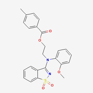 2-[(1,1-dioxido-1,2-benzisothiazol-3-yl)(2-methoxyphenyl)amino]ethyl 4-methylbenzoate