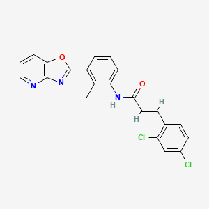 molecular formula C22H15Cl2N3O2 B3693550 3-(2,4-dichlorophenyl)-N-(2-methyl-3-[1,3]oxazolo[4,5-b]pyridin-2-ylphenyl)acrylamide 