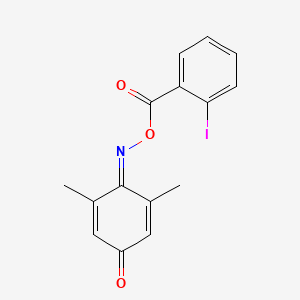 molecular formula C15H12INO3 B3693557 2,6-dimethylbenzo-1,4-quinone 1-[O-(2-iodobenzoyl)oxime] 