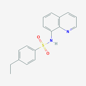 molecular formula C17H16N2O2S B369356 4-ethyl-N-quinolin-8-ylbenzenesulfonamide CAS No. 35799-19-0