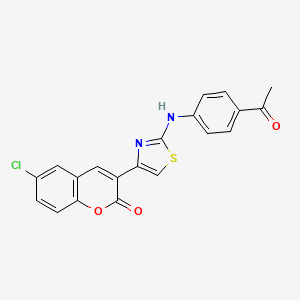 3-{2-[(4-acetylphenyl)amino]-1,3-thiazol-4-yl}-6-chloro-2H-chromen-2-one